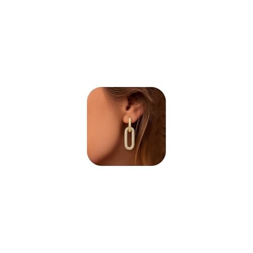 Adramata Boucles d'Oreilles Femme Or Boucle d'Oreille Plaquées Or 14 Carats Fantaisie Recycled
Adramata Boucles d'Oreill — Or-Long