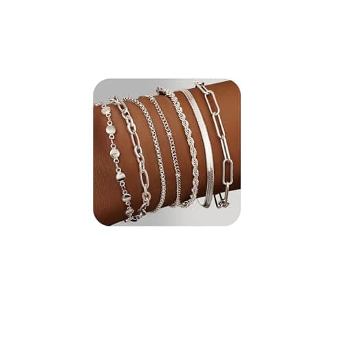 Bijoux Femmes 7 Pièces Chaîne Plaqué Or Acier Inoxydable fantaisie Walter Charging — Argent