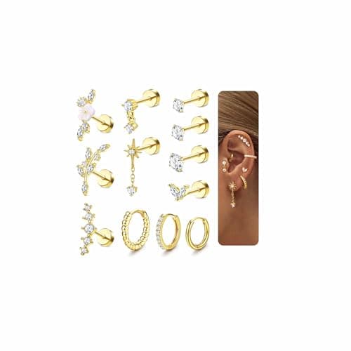 Adramata Acier Inoxydable Piercing Helix Boucles d'Oreilles Femme Recycled Standard 100