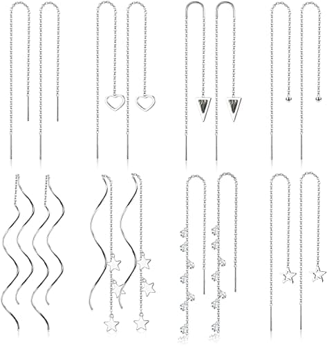 Adramata Boucles d'Oreilles en Acier Inoxydable pour Femmes Goutte Gland Usine Direct US — Argent