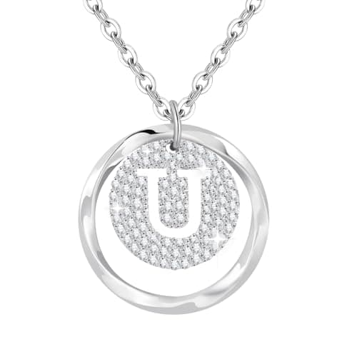 Colliers Initiales Femme Argent 925 Personalisés Cadeaux Noël Anniversaire — U