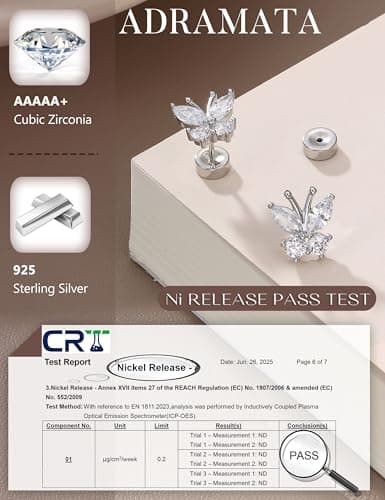 Adramata Boucle d'Oreille Argent 925 Femme Petites Boucles d'Oreilles Hypoallergéniques pour females Scenario Everyday U