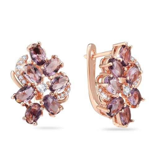 Richapex Boucles d'oreilles femme or 18 Carat Tendance Huggie Hoop Hypoallergénique pour Femmesbijoux avec Zirconium Cub — Fleur
