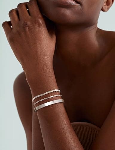 Adramata 925 Argent Bijoux Femmes accessoires Épousant Élégance cadeau Femmes Bijoux Empilables Chaîne Serpent Bracelets