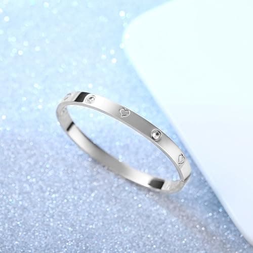 Tidefire Bracelet en Acier Inoxydable et Titane Cubique Zirconium Plaqué Or 18K pour Femmes - Unique Design Mode
