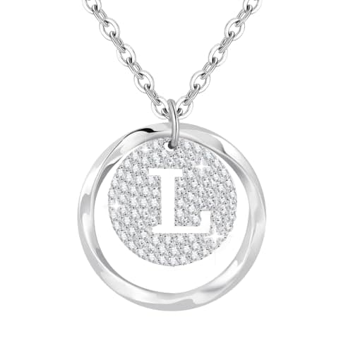 Colliers Initiales Femme Argent 925 Personalisés Cadeaux Noël Anniversaire — L