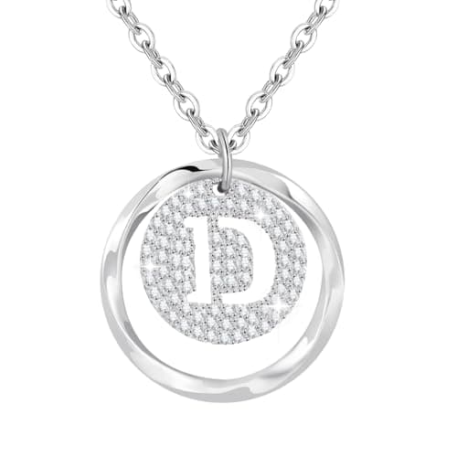 Colliers Initiales Femme Argent 925 Personalisés Cadeaux Noël Anniversaire — D