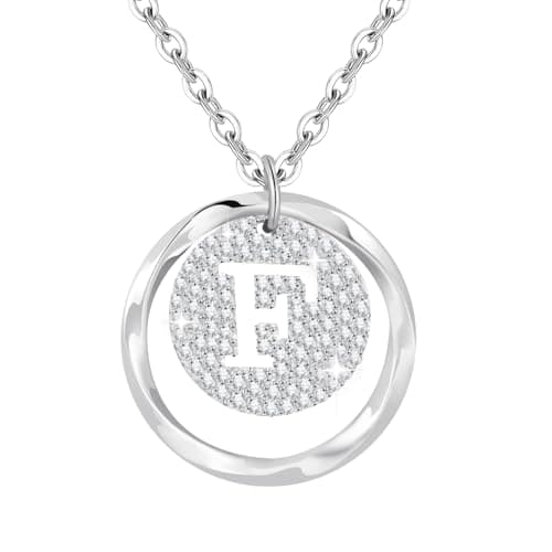 Colliers Initiales Femme Argent 925 Personalisés Cadeaux Noël Anniversaire — F