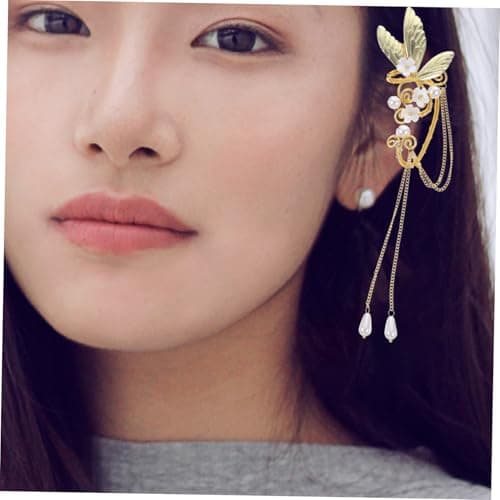Hemobllo Boucles d'oreilles à clip dorées pour femmes et adolescentes - Anniversaire et fêtes - 2 pièces fendues légères