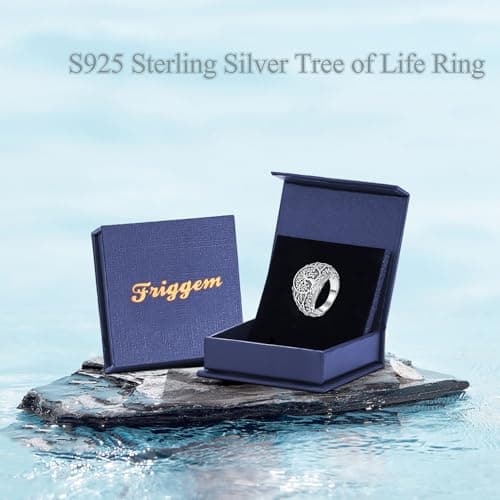 Bague Arbre de vie en argent sterling 925 pour femme | Cadeau bijoux haute qualité | Femmes et Hommes