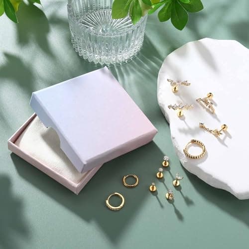 Adramata Acier Inoxydable Piercing Helix Boucles d'Oreilles Femme Recycled Standard 100