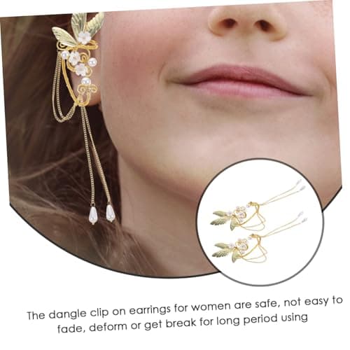 DIKACA Boucles Oreilles Aile et Franges Design Élégant et Léger Femmes et Filles Cadeau Anniversaire Festif 2 Pièces