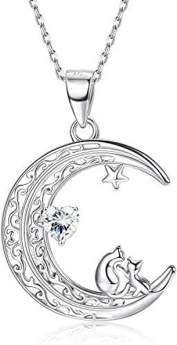 Adramata Collier Femme Argent 925-chat Pendentif-mignon Recycledbijoux Anniversairestandard 100 — StyleB