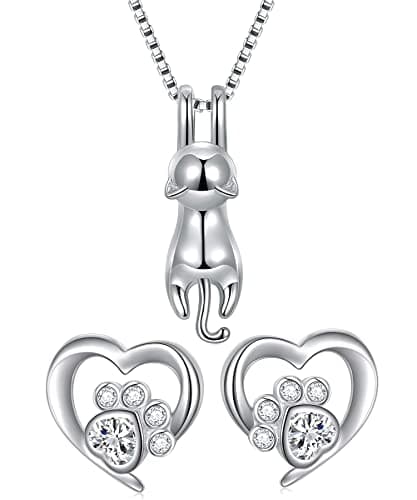 Collier Wonvin Collection Argent Sterling 925 Oxyde de zirconium pour Femme Occasion spéciale — earrings+pendant neckalce
