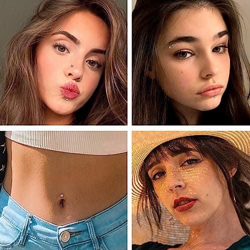 Adramata Faux Piercings de Nez et Goujons pour Lèvre et Sourcil Recyclés | Bijoux Standard 100%