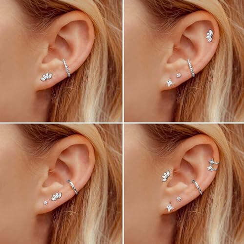Adramata G23 Titane Piercing - Hypoallergénique pour Piercing Tragus et Helix - Femmes - Accessoires deMode Body Jewelry
