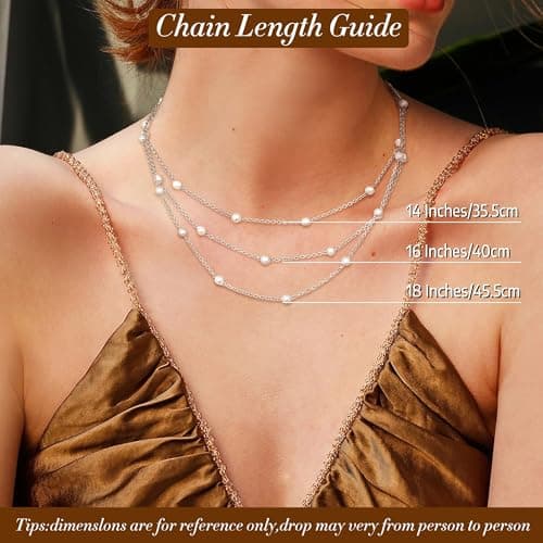 Collier Perle 18K Plaqué Or Femme Ras de Cou Adramata Choker Simples 4MM Ort/Argent Bijoux de Perles Recycled Standard 1