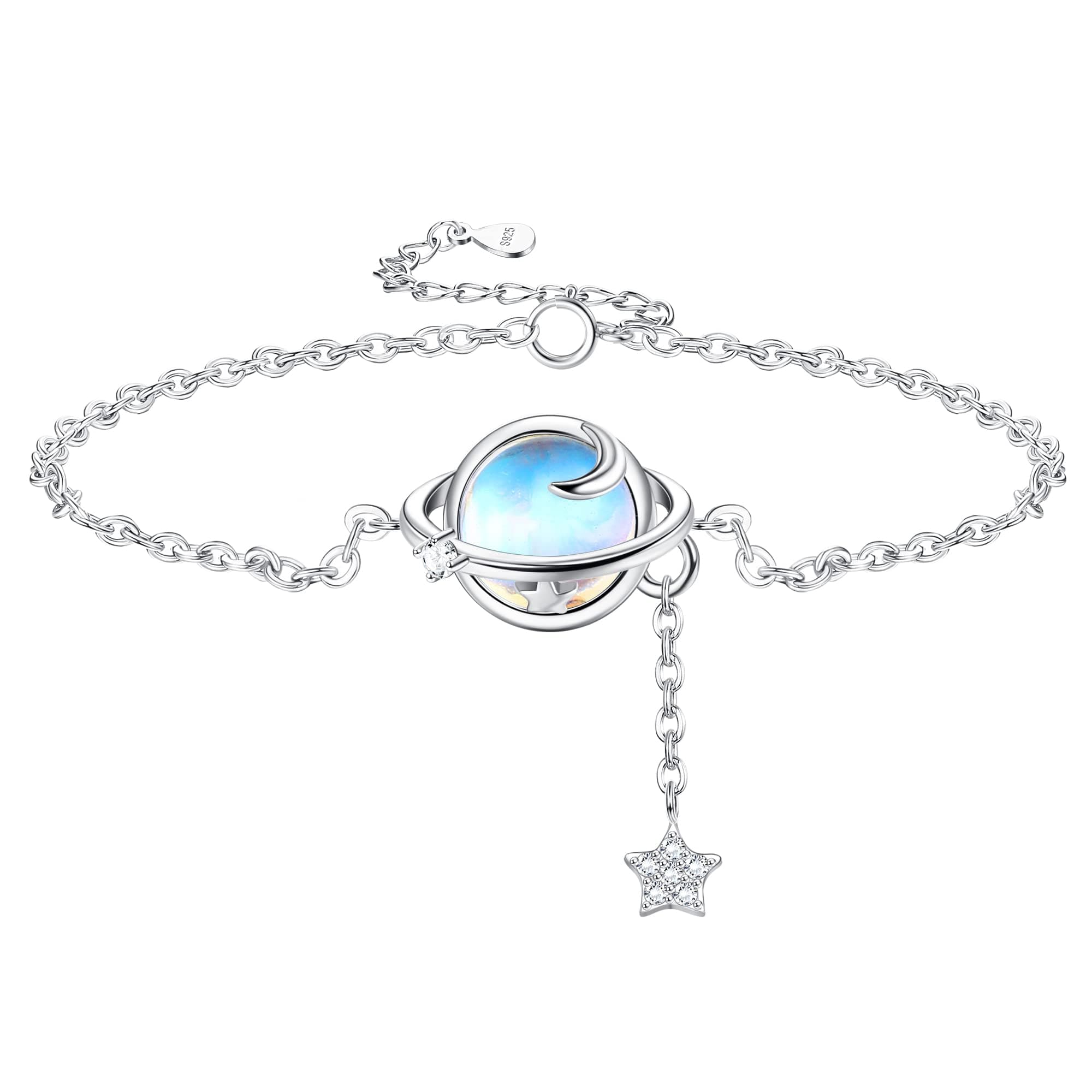Bracelet Adramata Femme Argent 925 Pierre de Lune Brillants - Cadeau pour Elle - Fête des Mères Recycled Claim Standard